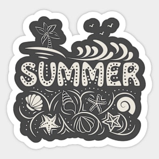 Sea shells.Summer. Sticker